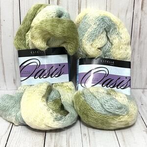 Estelle Yarns Frill Seeker Oasis Made in Italy Color Q51907 Lot of 2 Skeins